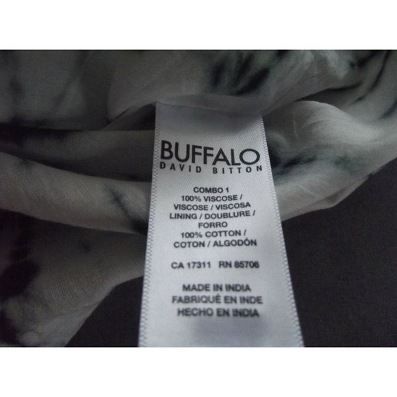Buffalo David Britton Sz Small Black Tie Dye Halter Dress/Tunic crisscross tank - Picture 7 of 9